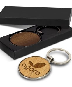 Santo Wooden Round Key Rings